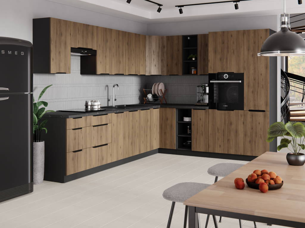 Keuken Monza Okapi notenhout
